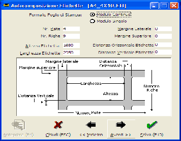 Configurazione Etichette